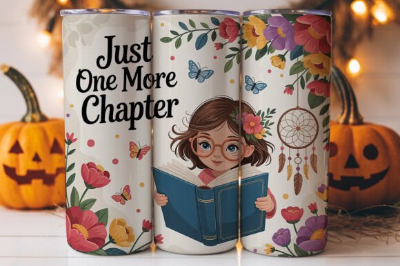 Book Lover Girl 20oz Tumbler Wrap: A Graphics Gem