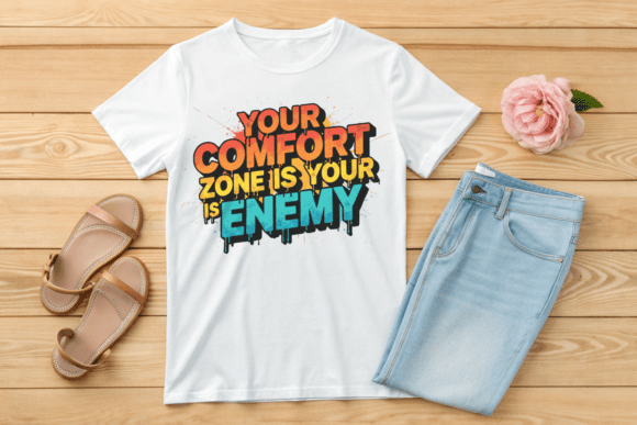 Break Free with Comfort Zone Enemy PNG for T-Shirts
