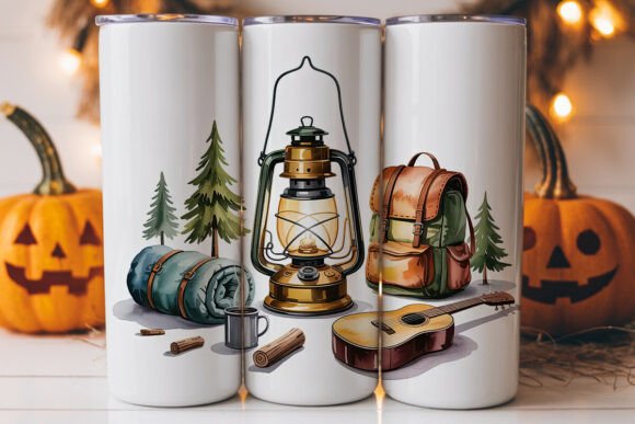 Camping Adventure 20oz Tumbler Wrap: A Versatile Graphics Asset