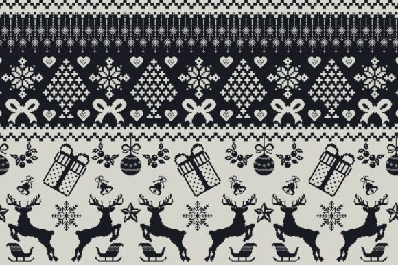 Christmas Pixel Art Seamless Pattern 2: A Festive Graphics Gem