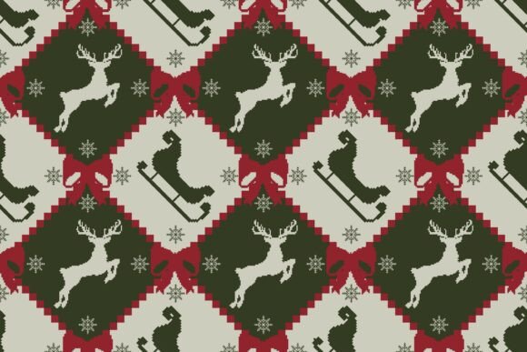 Christmas Pixel Art Seamless Pattern: A Festive Graphics Gem