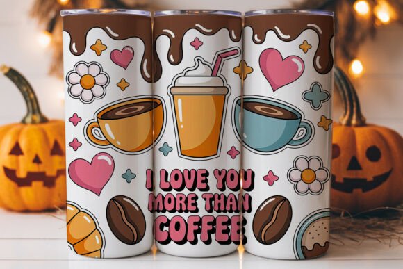 Coffee Love 20oz Tumbler Design for Graphics and Tumbler Wraps