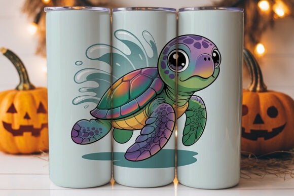 Cute Baby Sea Turtle 20oz Tumbler Wrap Graphics