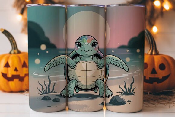 Cute Baby Turtle 20oz Tumbler Wrap: A Graphics Asset for Crafters