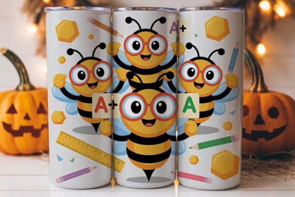 Cute School Bee 20oz Tumbler Wrap: A Graphics Must-Have