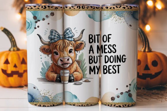 Highland Cow Tumbler Wrap: A Versatile Graphic Asset