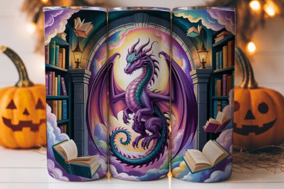 Magical Dragon Library Tumbler Wrap: A Graphics Gem