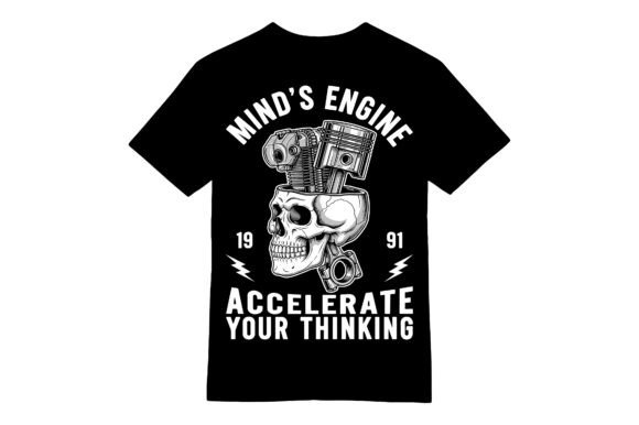 Mind's Engine T-shirt: A Bold Graphic for Creative Minds