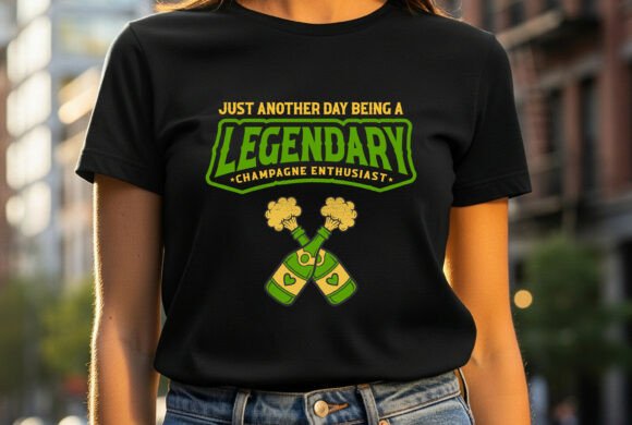 New Year Legendary Champagne Lover Tee: A Graphics Gem for T-Shirt Designs