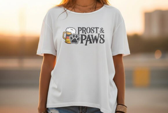 Oktoberfest Prost and Paws: A Fun T-Shirt Design