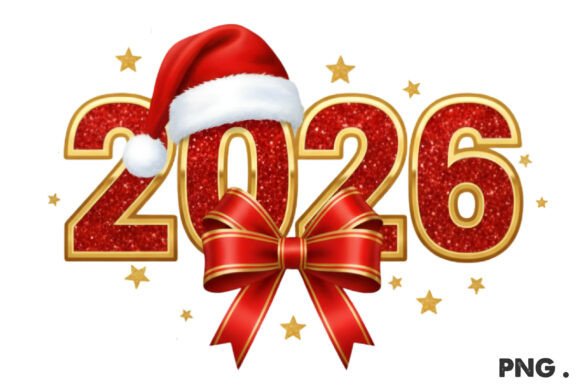 Review: Glitter Happy New Year 2026 Png for Embroidery