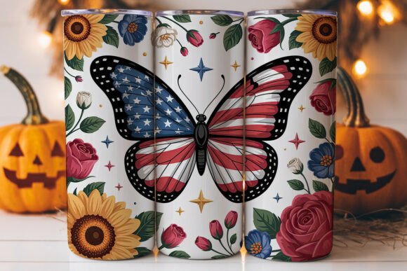 Review: Patriotic Butterfly FloralTumbler Graphics for Tumbler Wraps