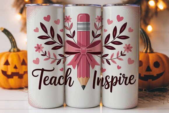 Teach Inspire 20oz Tumbler Wrap: A Versatile Graphics Asset