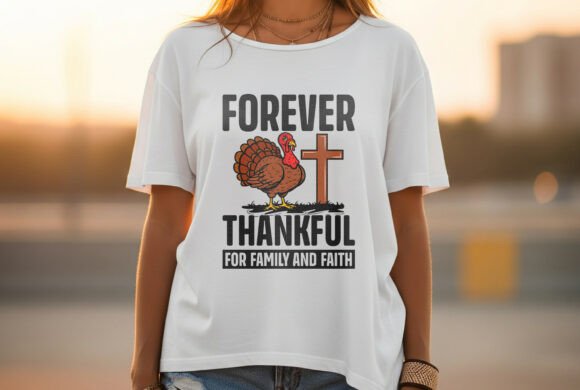 Thanksgiving Grateful Family Faith Tee: A Festive Graphic for T-Shirt Designs