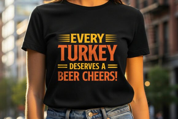 Thanksgiving Turkey Drinking Beer: A Fun T-Shirt Design