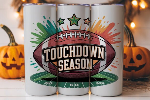 Touchdown Season Tumbler Wrap: A Graphic Design Asset for Local Brands