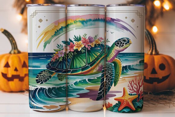 Tropical Beach Tumbler Wrap: A Vibrant Graphics Solution