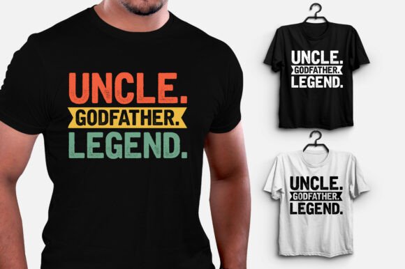 Uncle Godfather Legend T-Shirt Design: A Versatile Graphics Asset