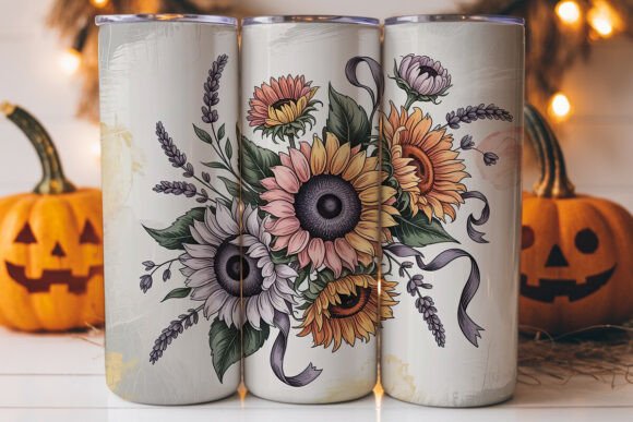Vintage Sunflower Bouquet 20oz Tumbler Graphics